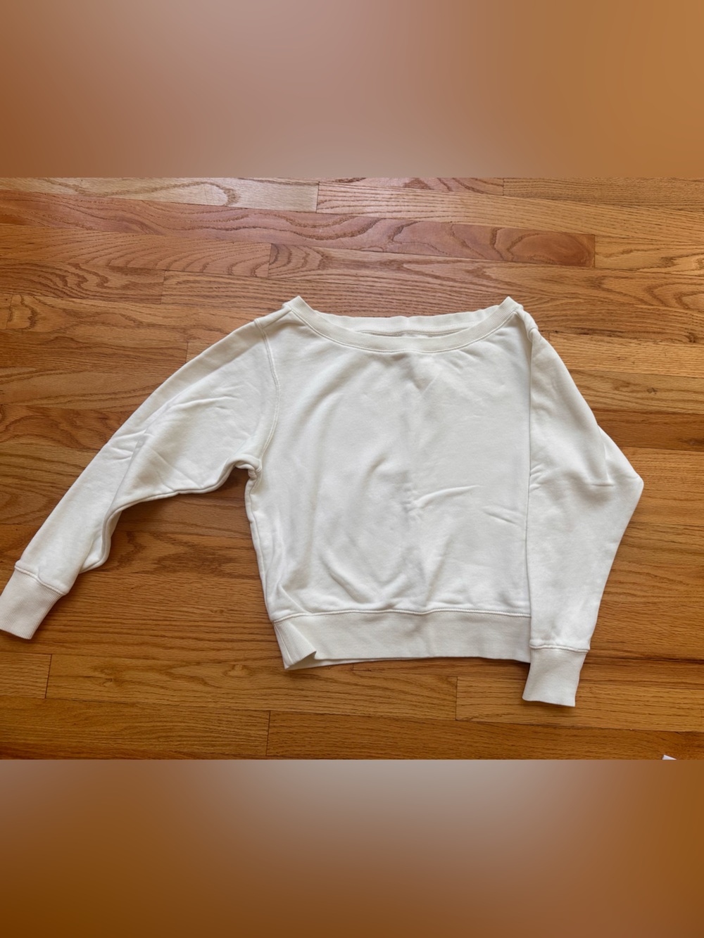 Spiritual Gangster’s off one shoulder Off-White Crewneck Sweatshirt 100% cotton